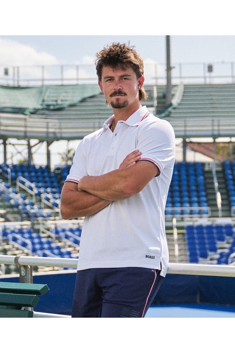 Tipped Match Polo 2.0, Alternate, color, White Red Navy