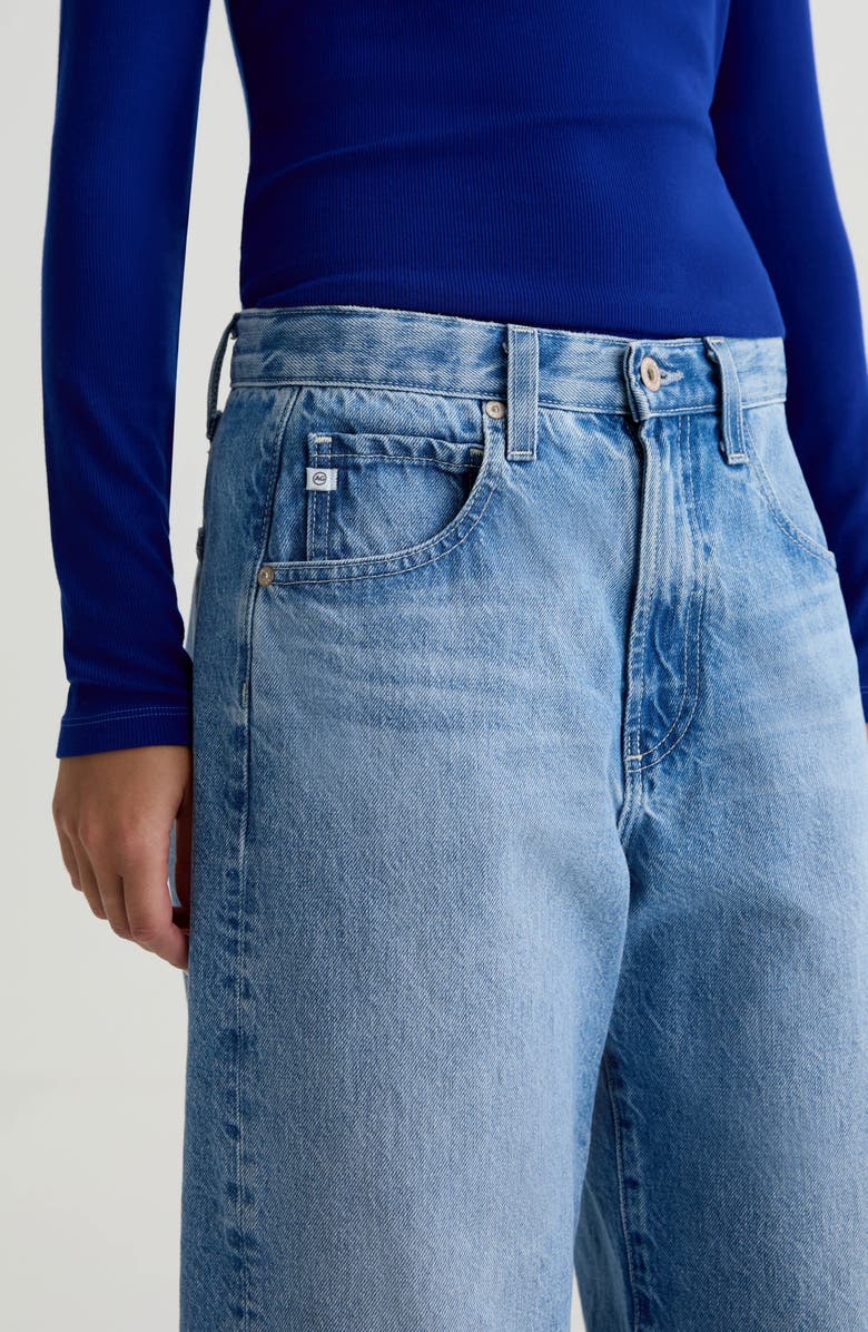 AG Hattie High Waist Ankle Wide Barrel Leg Jeans, Alternate, color, Blueprint