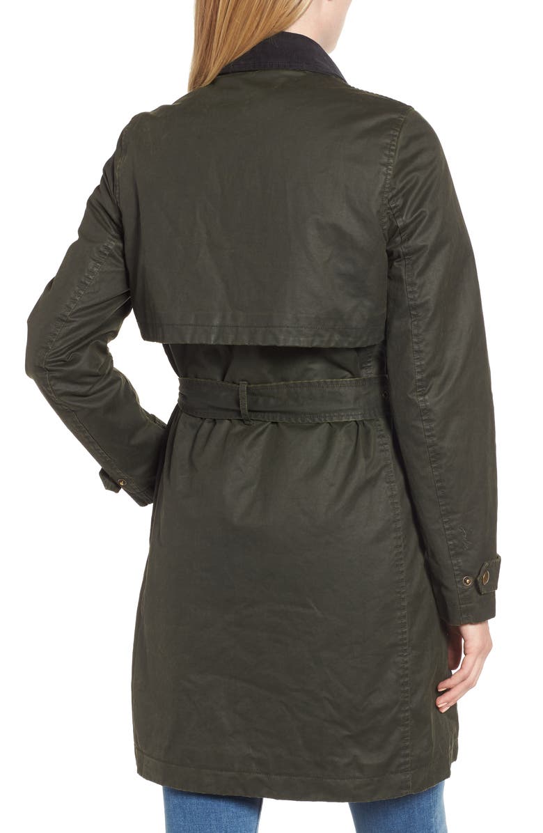 Joules Waxed Trench Coat, Alternate, color, 