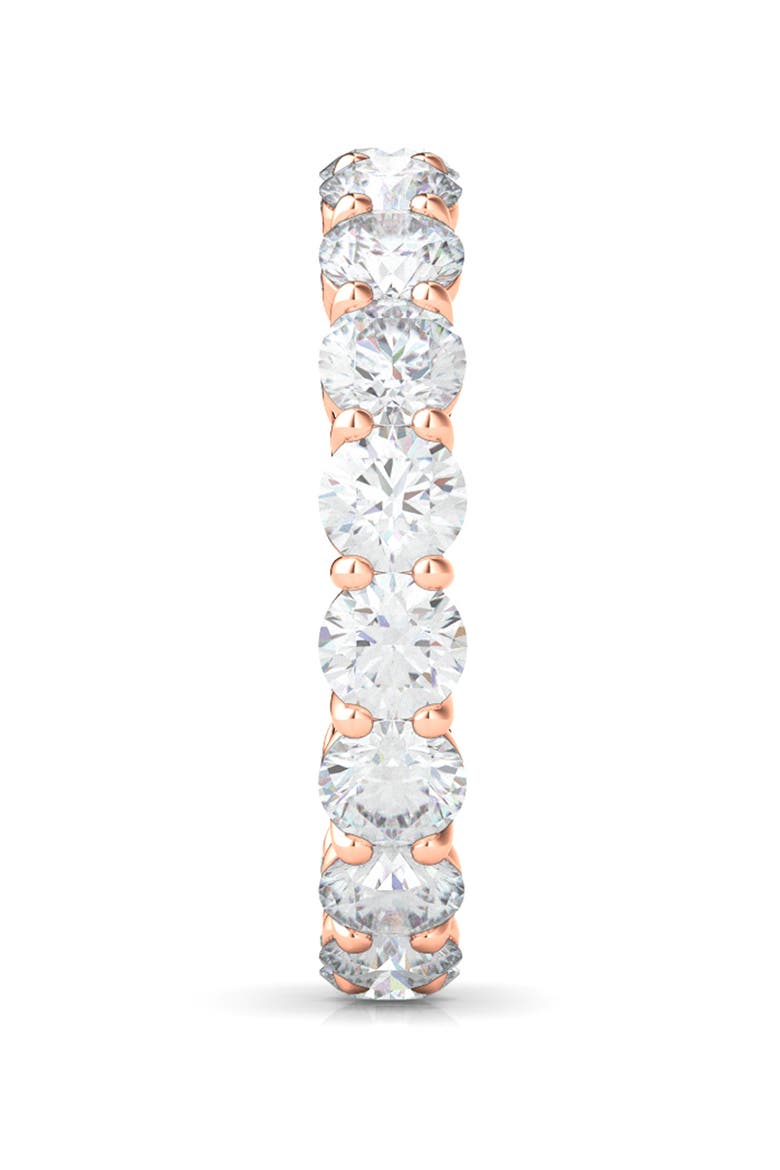 Round Cut Lab Created Diamond 18K Gold Eternity Band Ring, Alternate, color, ROSE GOLD