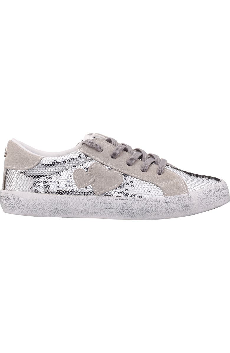 Nina Kids' Madelina Sequin Slip-On Sneaker, Alternate, color, Silver