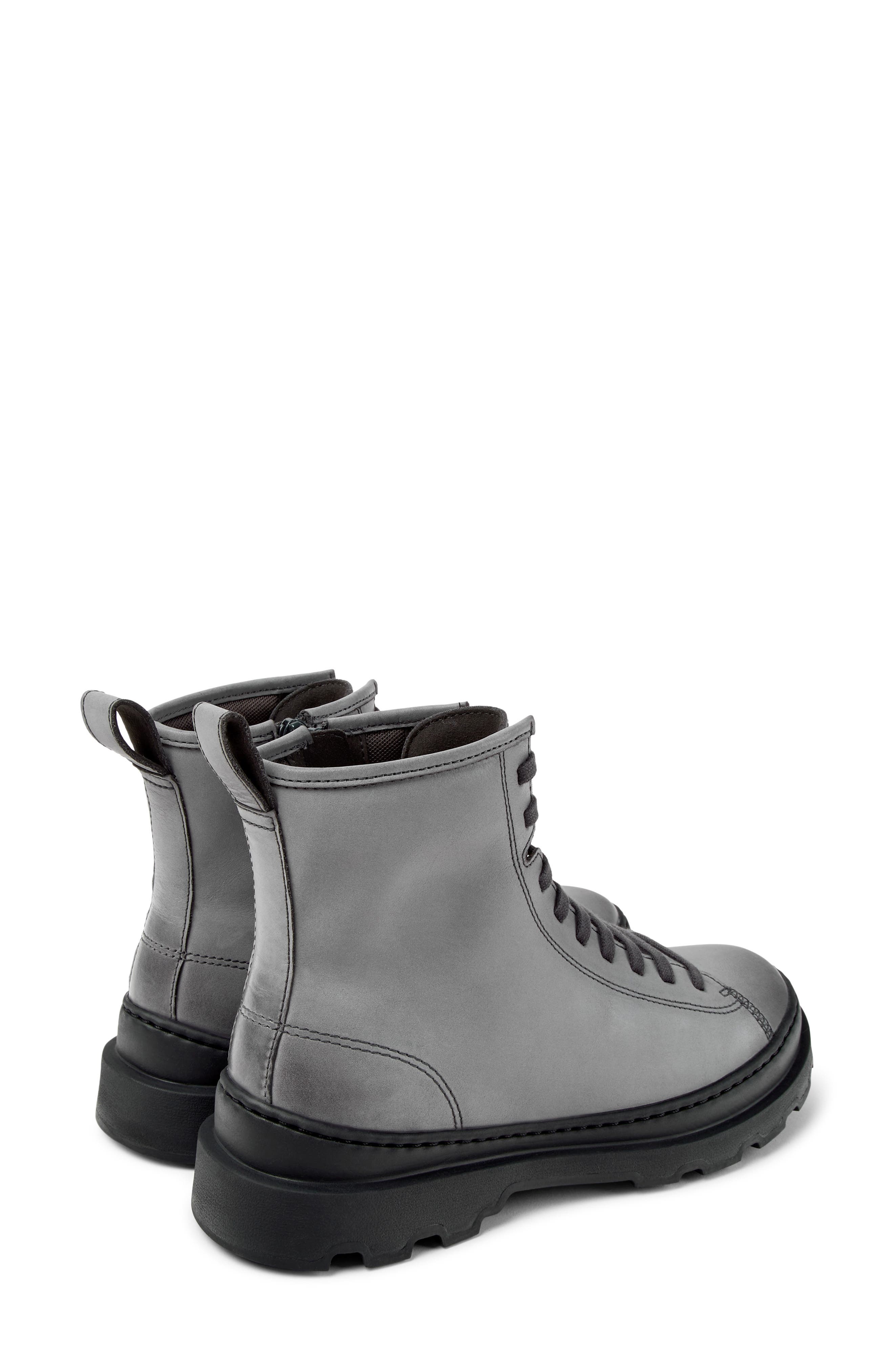 Brutus Leather Bootie, Alternate, color, MEDIUM GRAY
