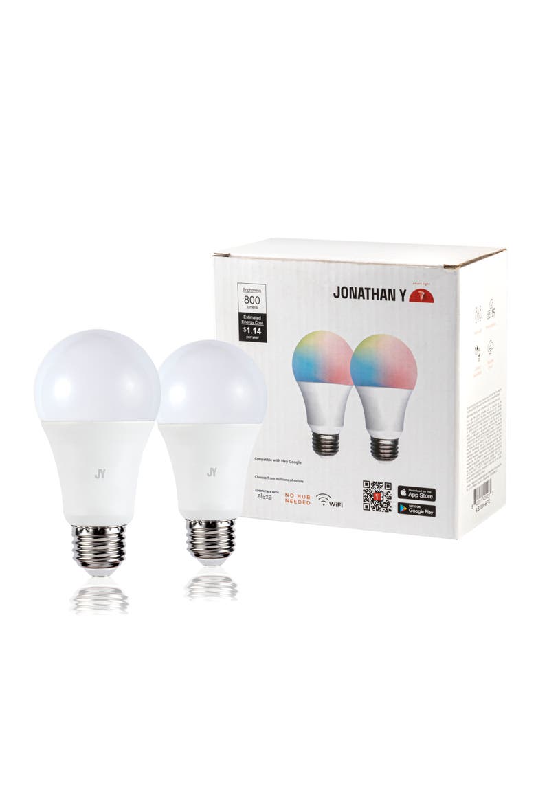 Smart A19 Dimmable Light Bulb - Dimmable Color Changing LED; Compatible with Alexa and Google Home Assistant, No Hub Required, Alternate, color, White
