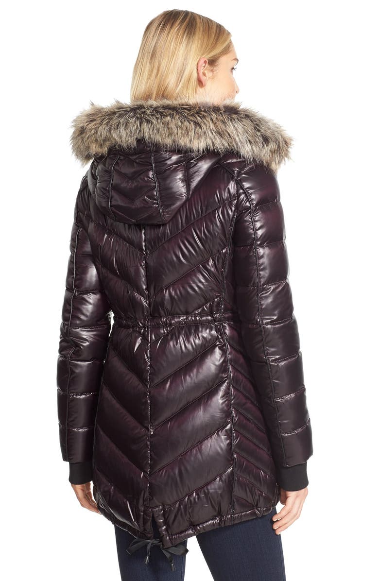 BCBGeneration Faux Fur Trim Quilted Parka, Alternate, color,