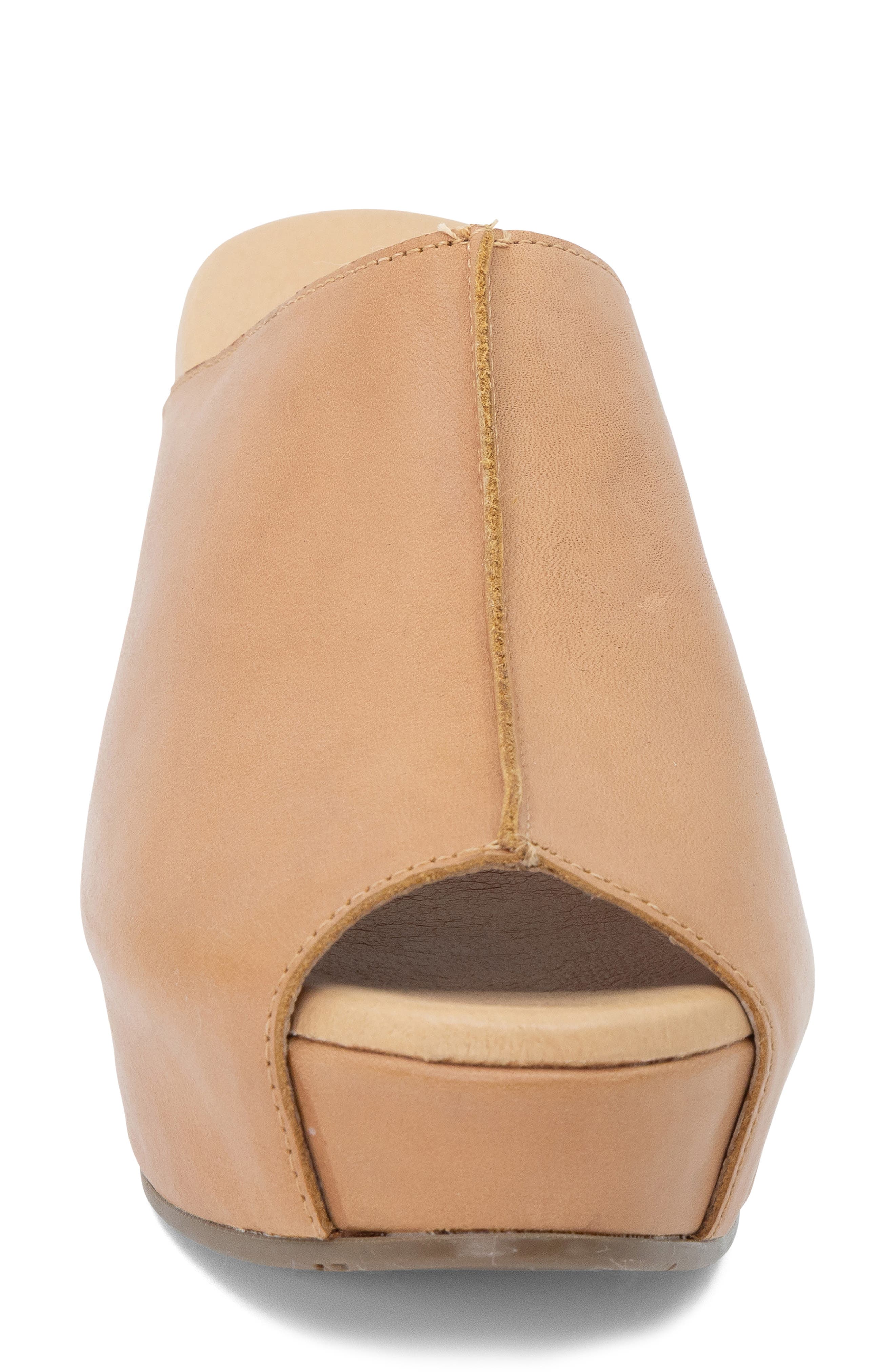 Wynn Peep Toe Mule, Alternate, color, CAMEL LEATHER