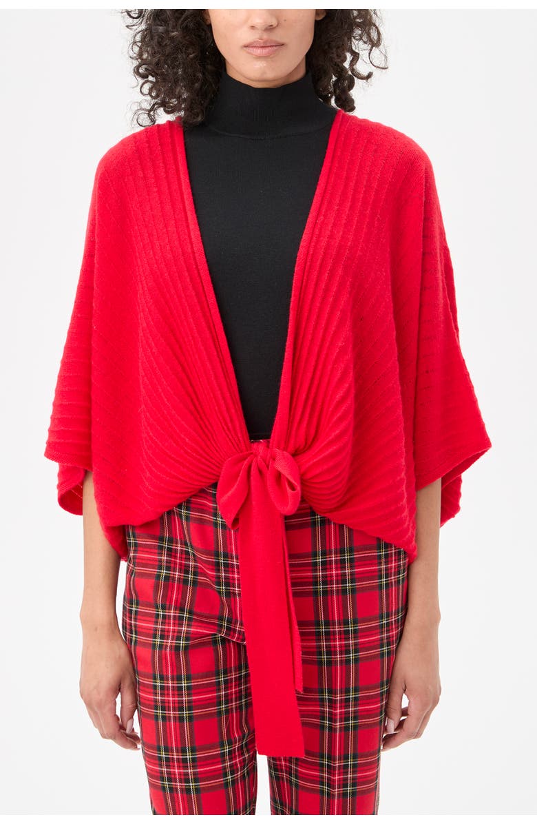 Trina Turk Exceptional Tie Front Pullover, Main, color, Moulin Rouge
