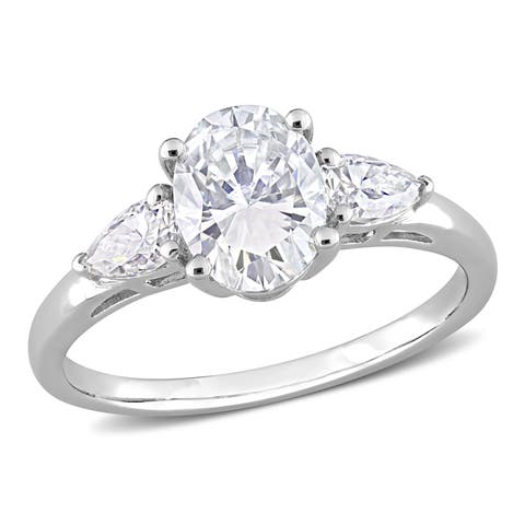 Moissanite Oval Pear 3-Stone Ring