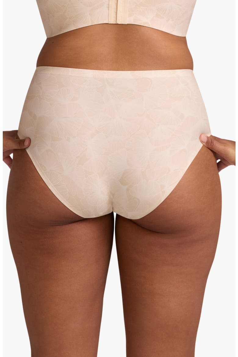 High Waisted Retro Bikini, Alternate, color, CHAMPAGNE GINGKO
