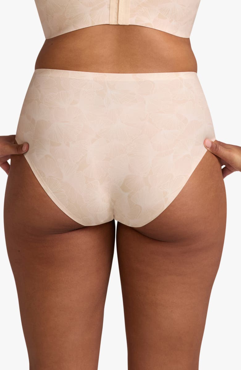 Evelyn & Bobbie High Waisted Retro Bikini, Alternate, color, Champagne Gingko