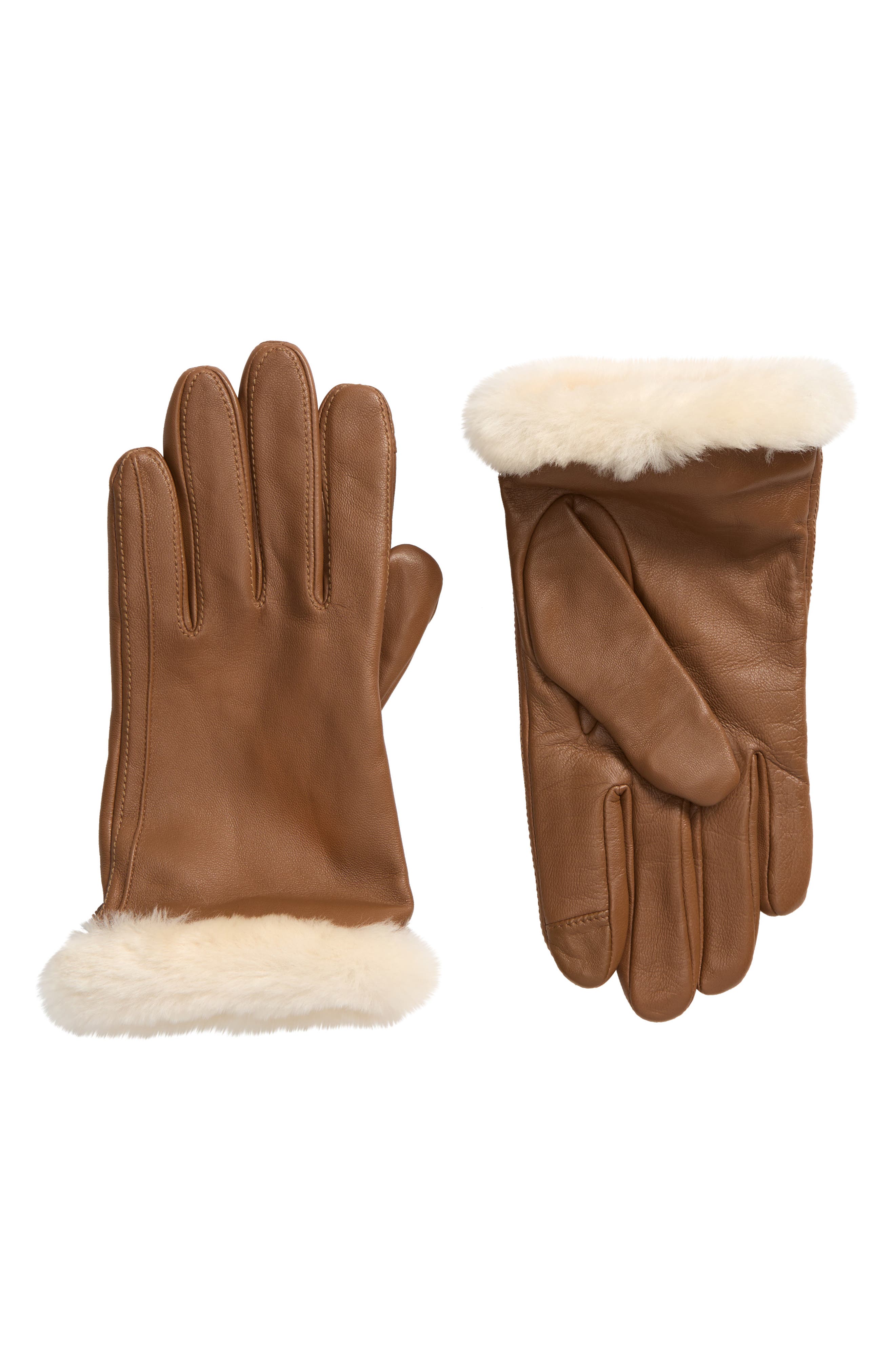 Sheepskin Cuff Leather Gloves