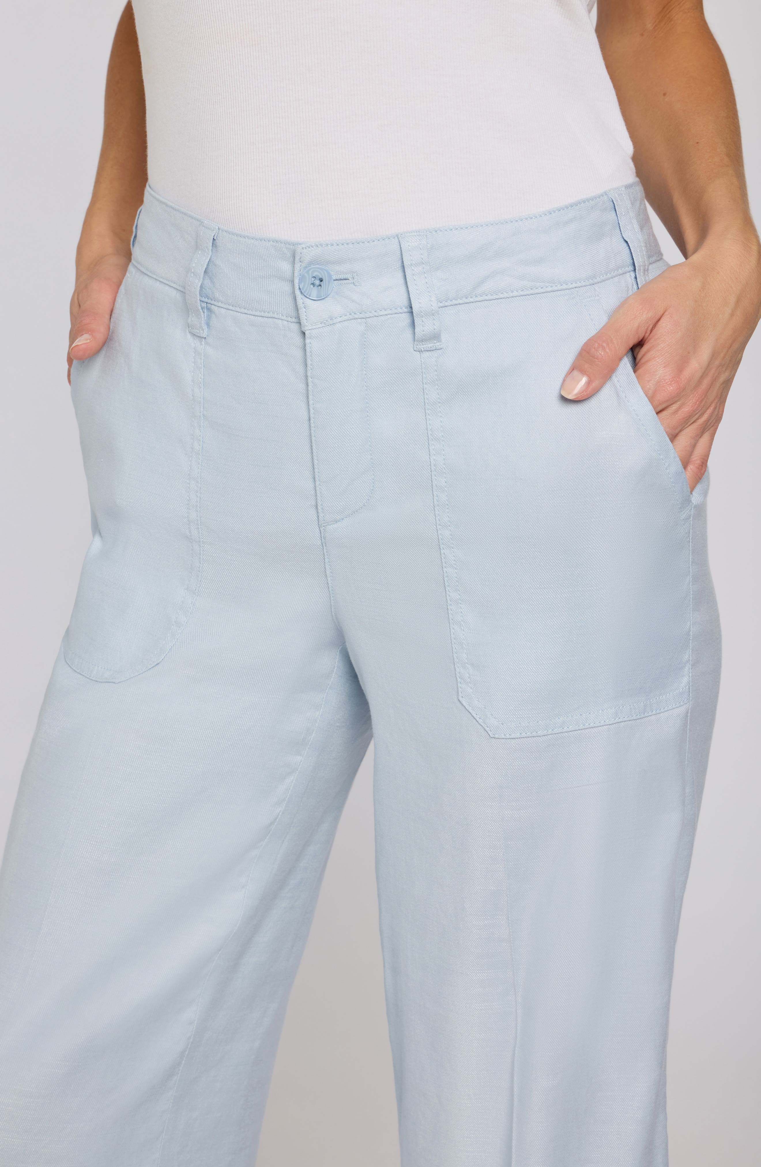 Женские NYDJ Wide Leg Crop Linen Blend Pants — фото 3
