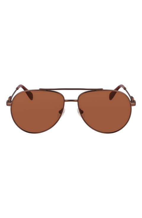 Foulonn 58mm Aviator Sunglasses