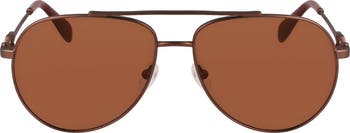Longchamp Aviator Brow‎ Bar Sunglasses New Longchamp Foulonn 58mm Aviator Sunglasses | Nordstrom main image 4