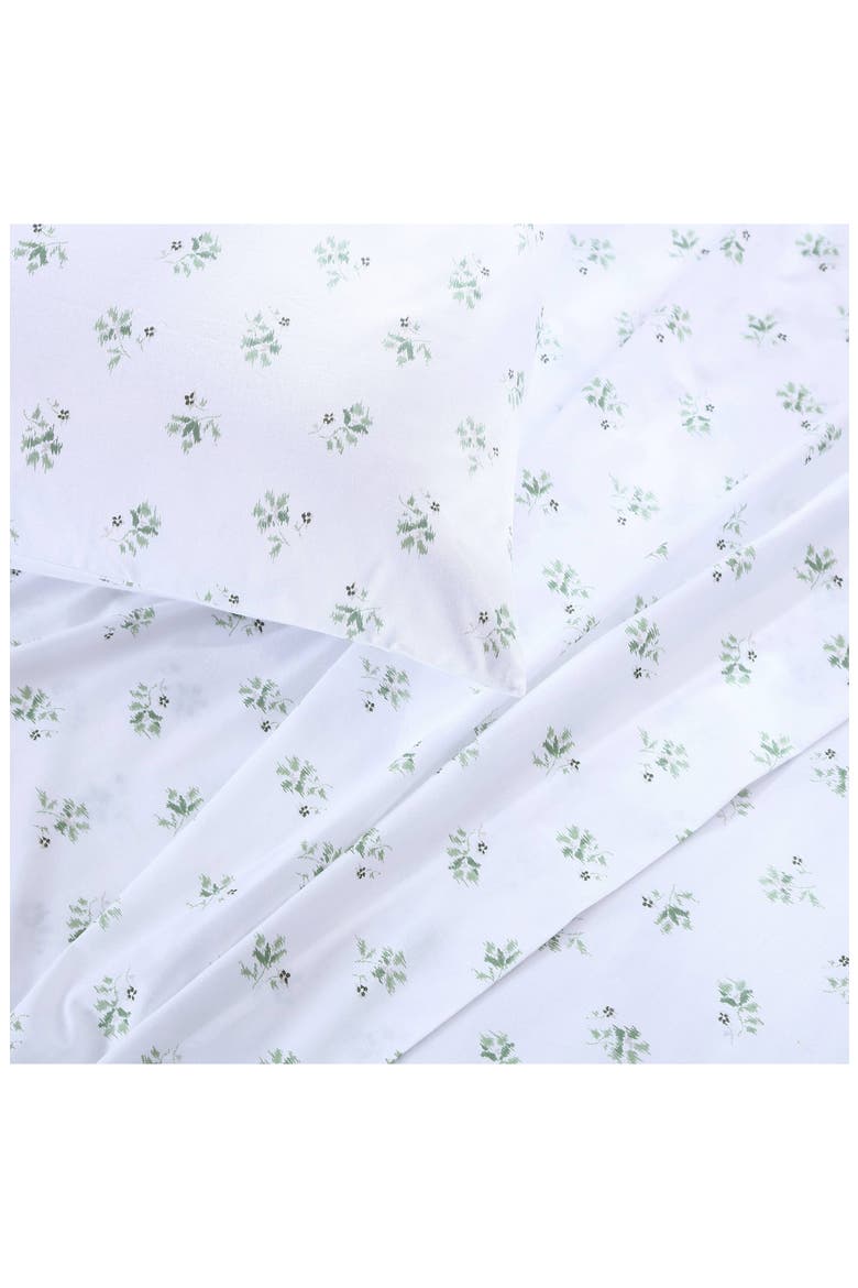 Sketchy Ditsy 200 Thread Count Cotton Percale Sheet Set, Alternate, color, LIGHT PASTEL GREEN