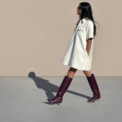 Neil J. Rodgers Eva Slouch Boot In Burgundy Nappa