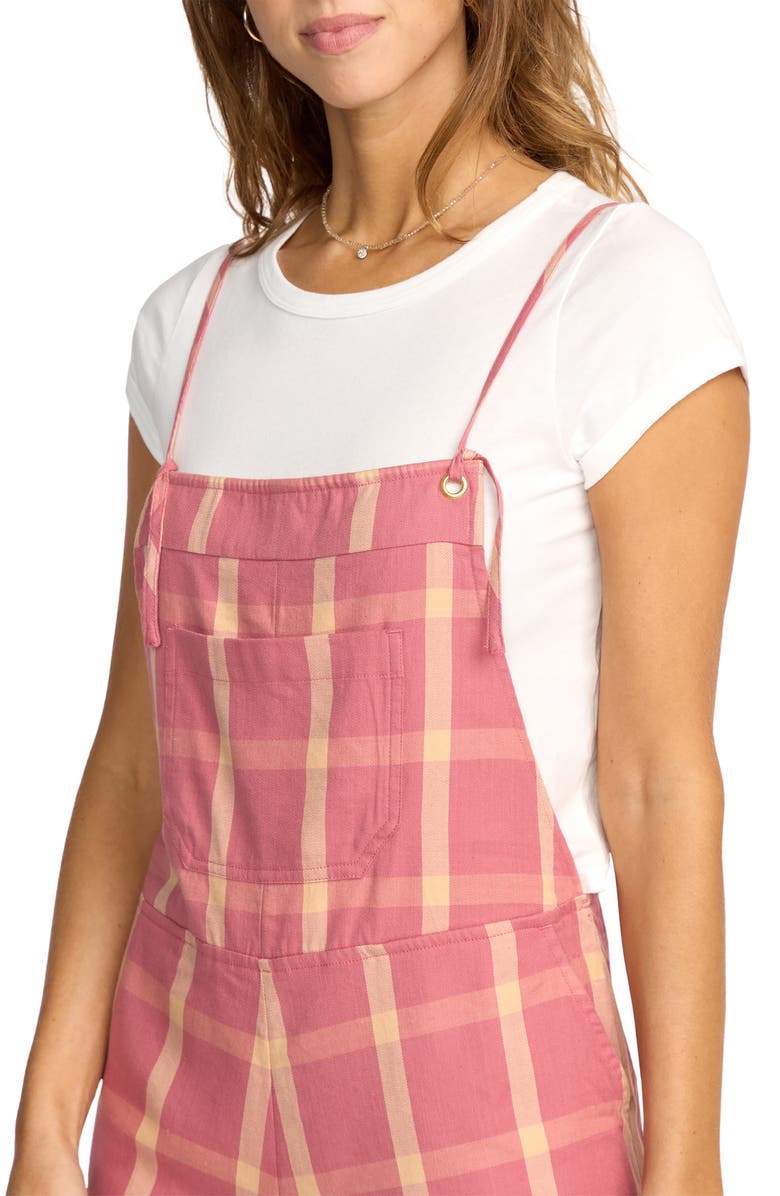 Billabong Wild Pursuit Short Overalls, Alternate, color, Plaid