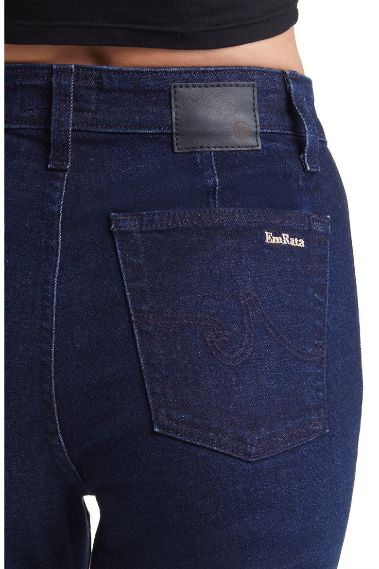 x EmRata Anisten Seamed Flare Jeans, Alternate, color, SUBWAY