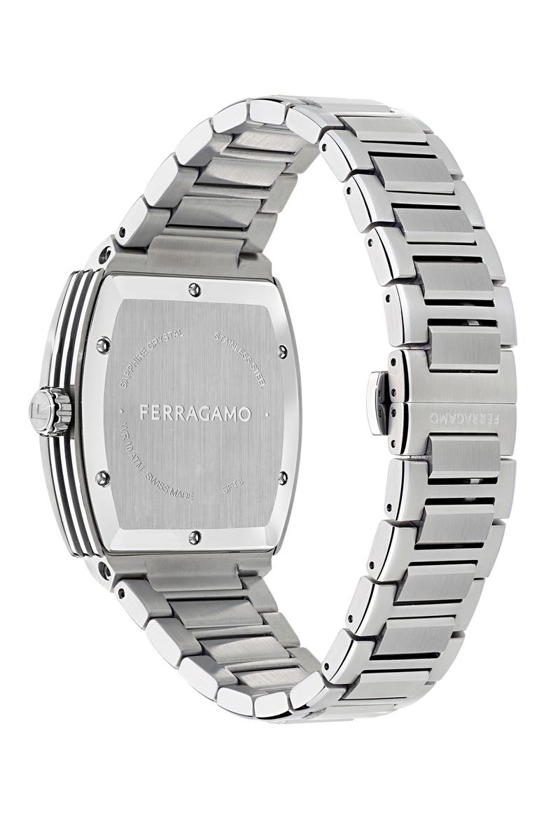 F-80 Tonneau Bracelet Watch, 42mm, Alternate, color, STAINLESS STEEL/TEAL