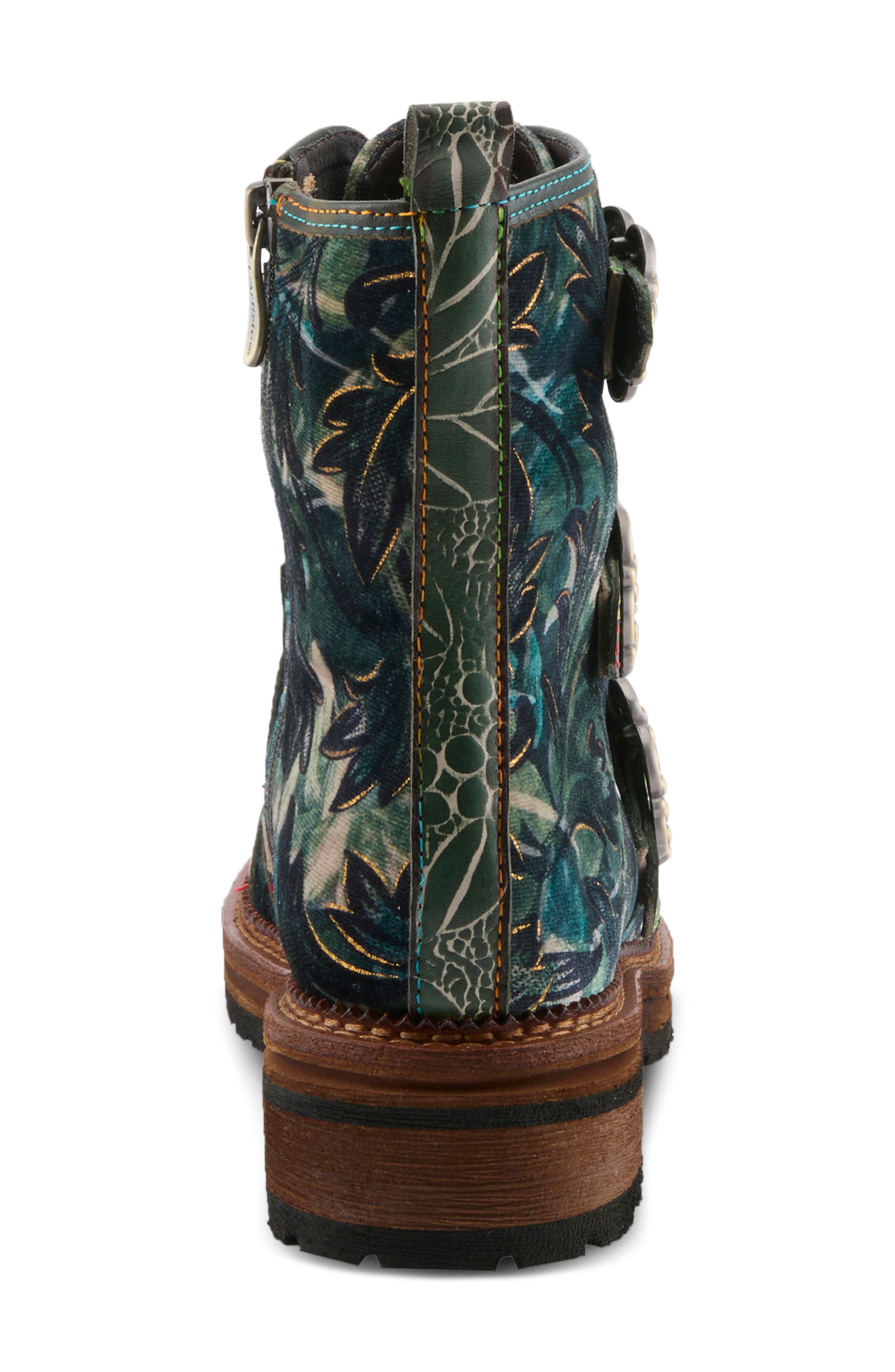 Thisway Buckle Strap Bootie, Alternate, color, GREEN MULTI