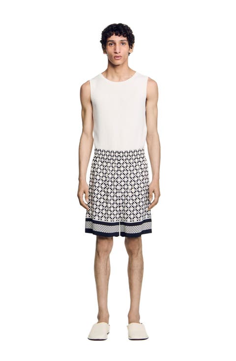 Patterned Flowy Bermuda shorts