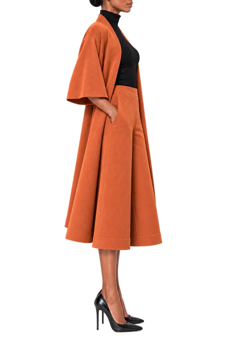 Open Sweater Duster, Alternate, color, RUST
