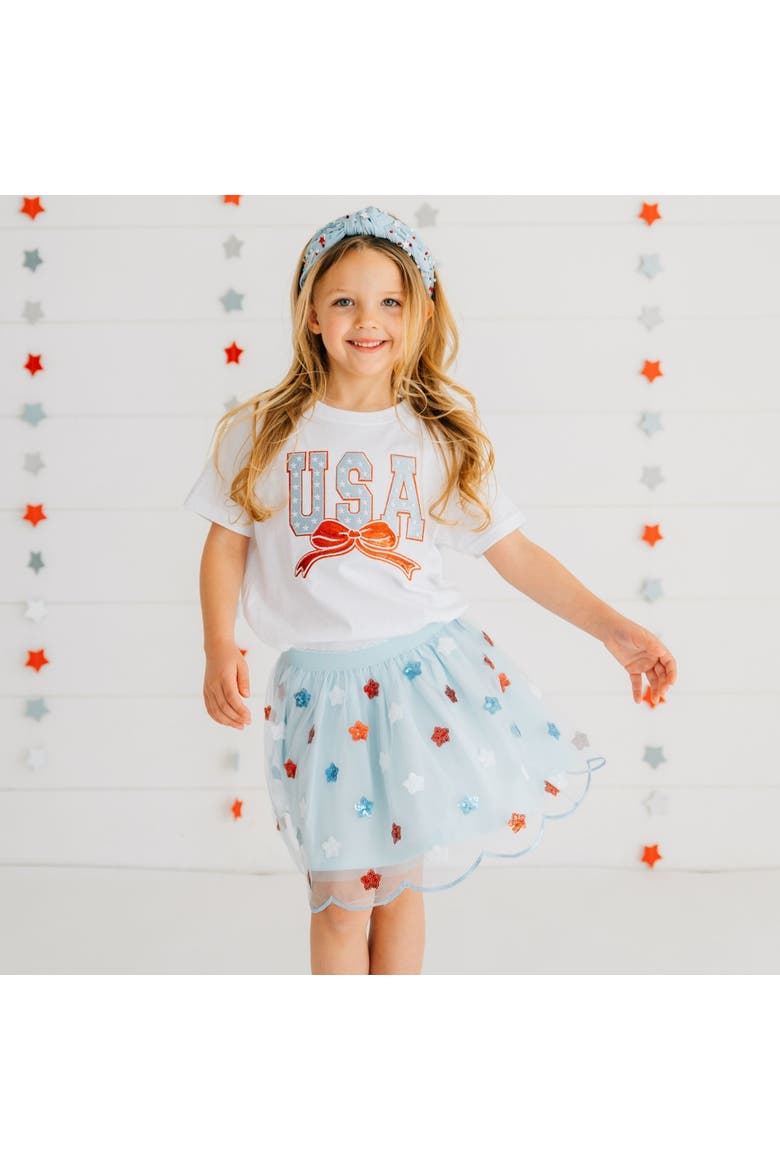 USA Sequin Stars Tutu, Alternate, color, Light Blue