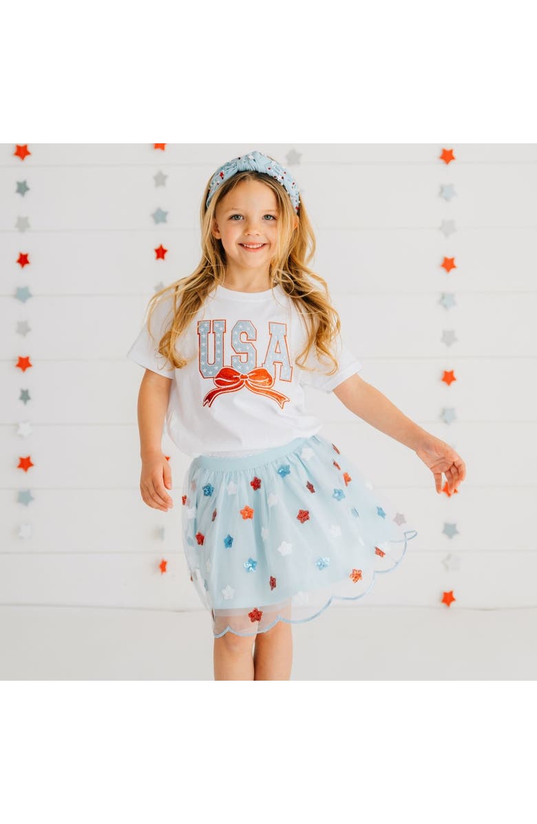 Sweet Wink USA Sequin Stars Tutu, Alternate, color, Light Blue
