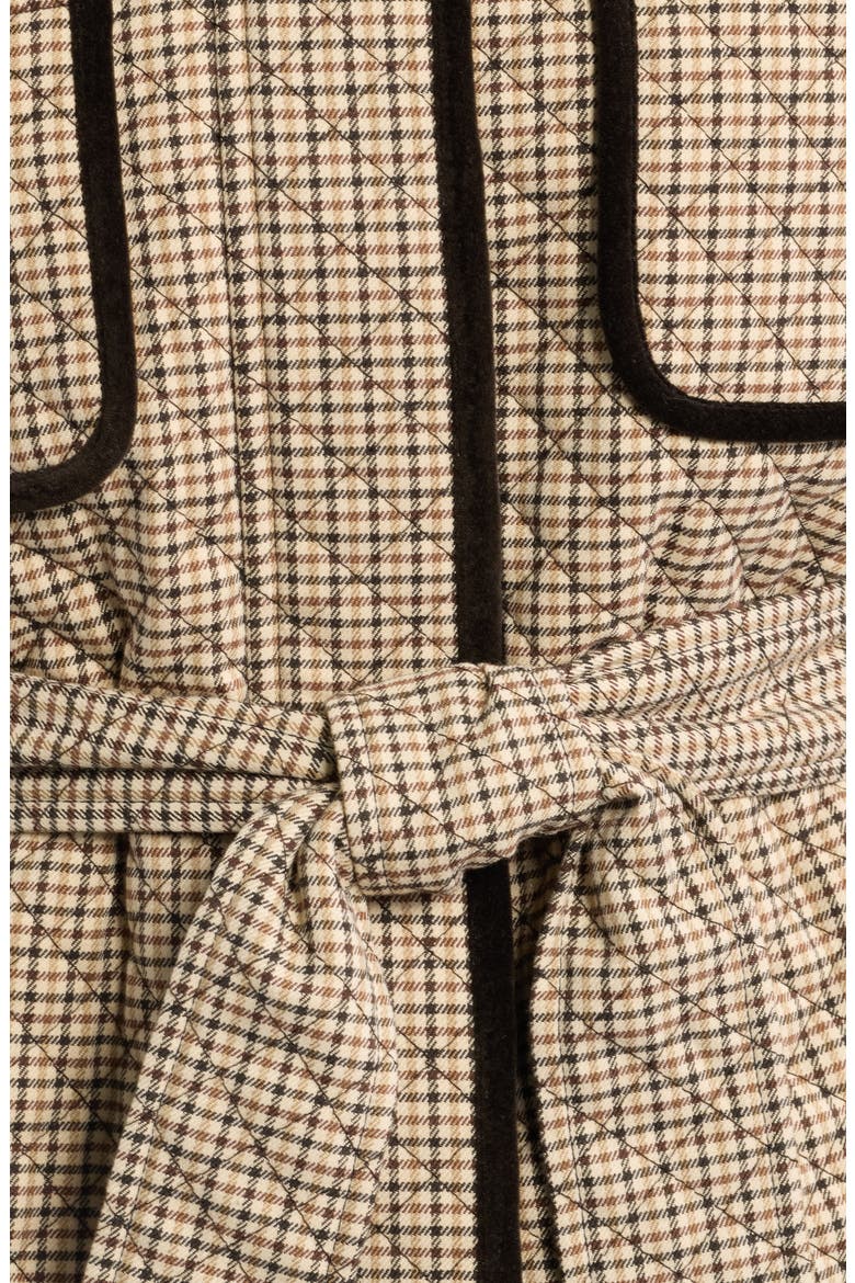 Barrow Quilted Houndstooth Topper Jacket, Alternate, color, CARAMEL HOUNDSTOOTH