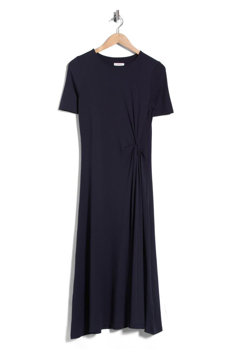 Side Twist A-Line Dress, Alternate, color, NAVY NIGHT