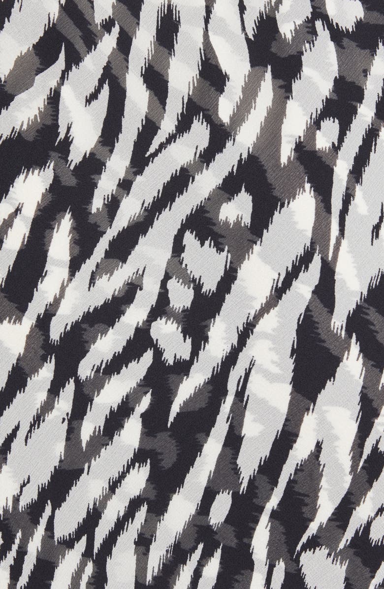 Veronica Beard Mavis Stripe & Spot Print Long Sleeve Silk Dress, Alternate, color, 