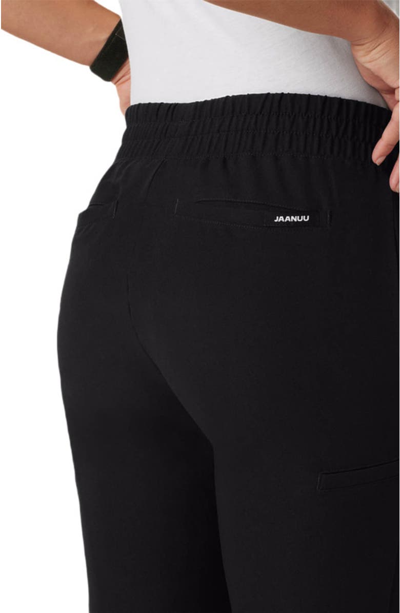 JAANUU Jace Women's 7-Pocket Skinny Scrub Jogger, Alternate, color, Black