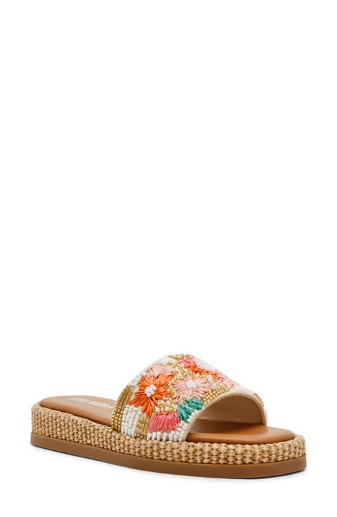 Boardwalk Beaded Slide Sandal (Women)