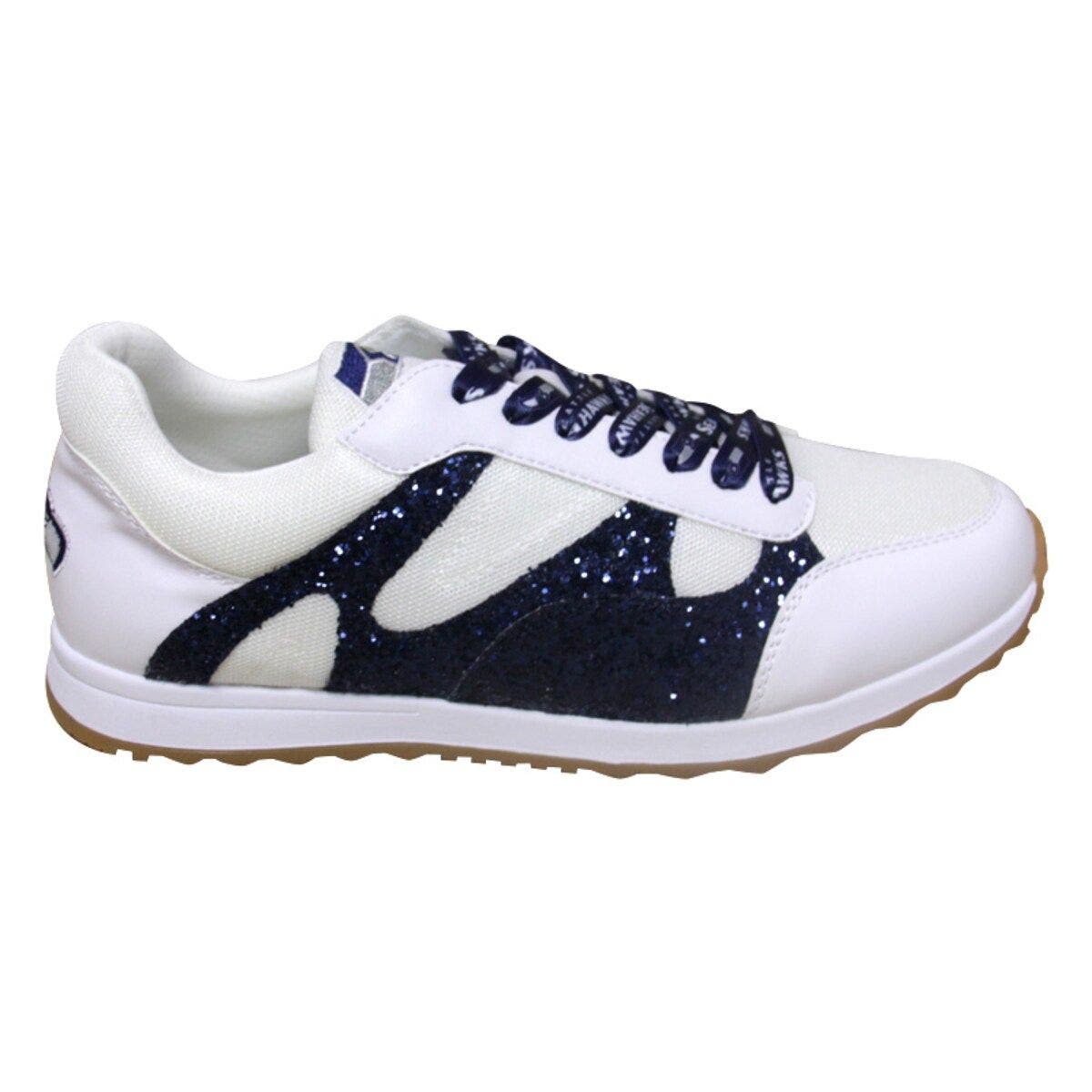 CUCE Women's Cuce  White Seattle Seahawks Glitter Sneakers, Alternate, color, 