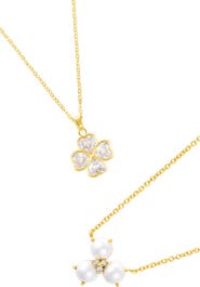 Adornia Set of 2 Assorted Crystal & Freshwater Pearl Necklaces