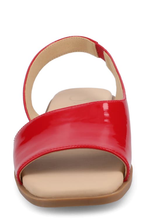 Journee Collection Brinsley Slingback Sandal In Patent/red