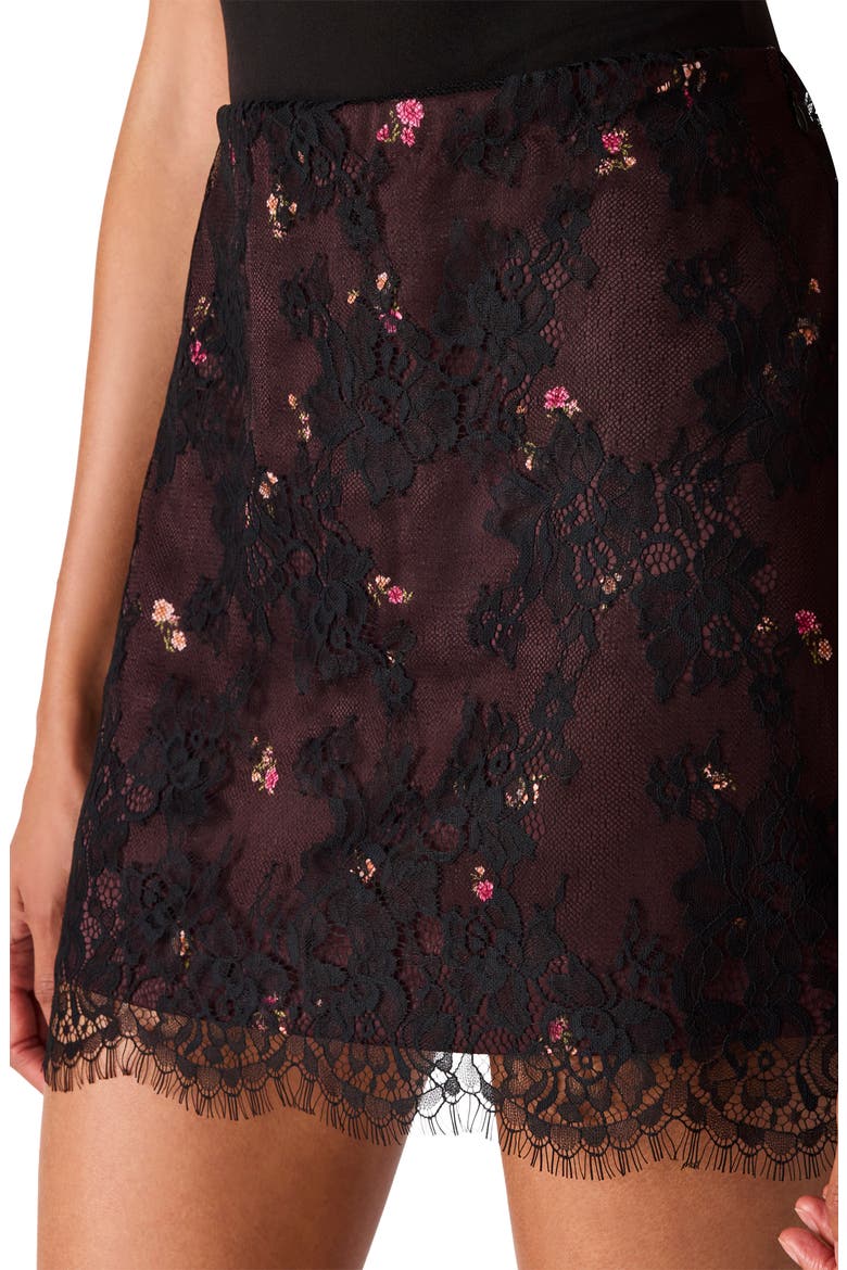 Janette Lace Miniskirt, Alternate, color, ROSEBUD