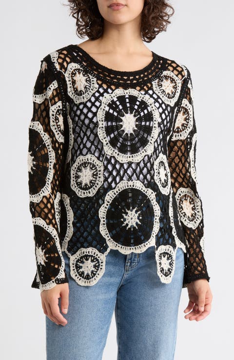 Circle Open Knit Sweater