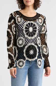 Forgotten Grace Circle Open Knit Sweater
