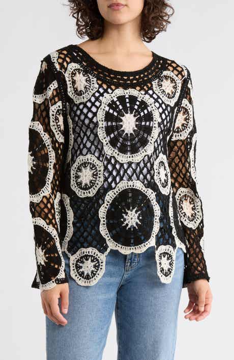 Forgotten Grace Circle Open Knit Sweater