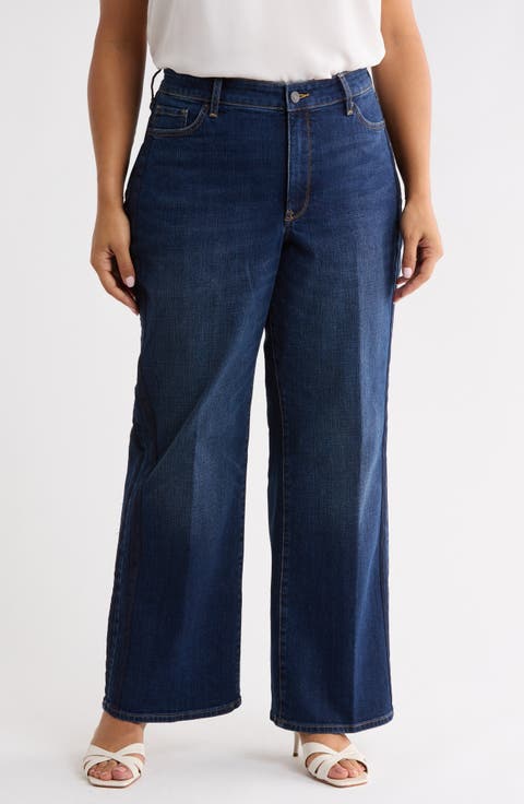 Teresa Tuxedo Stripe Wide Leg Jeans