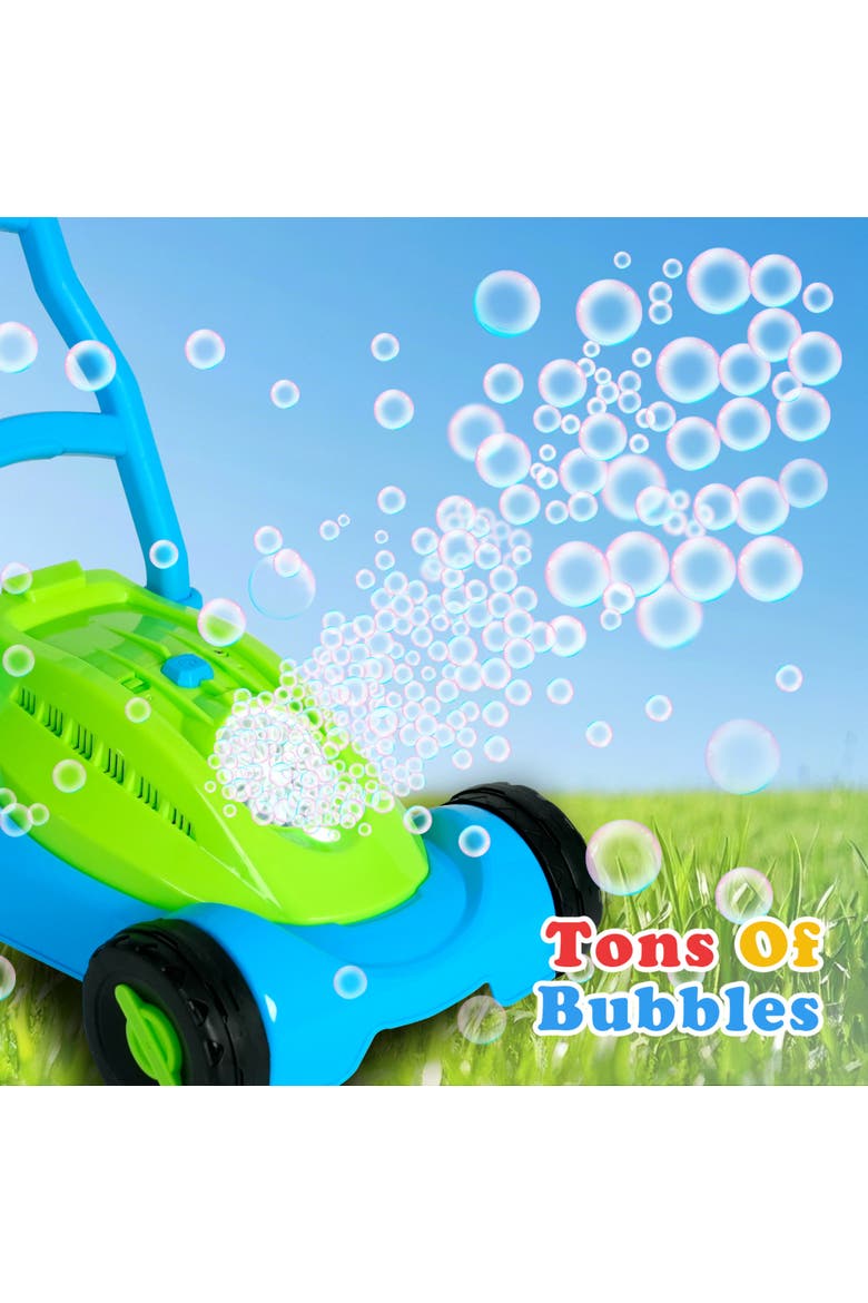 Lawn Mower Bubble Machine, Lights & Sounds, Outdoor Pretend Play, Alternate, color, Multicolored