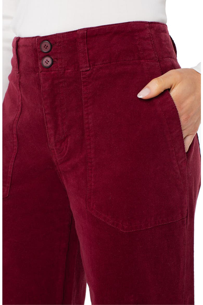 Utility Pocket Wide Leg Pants, Alternate, color, CABERNET RED
