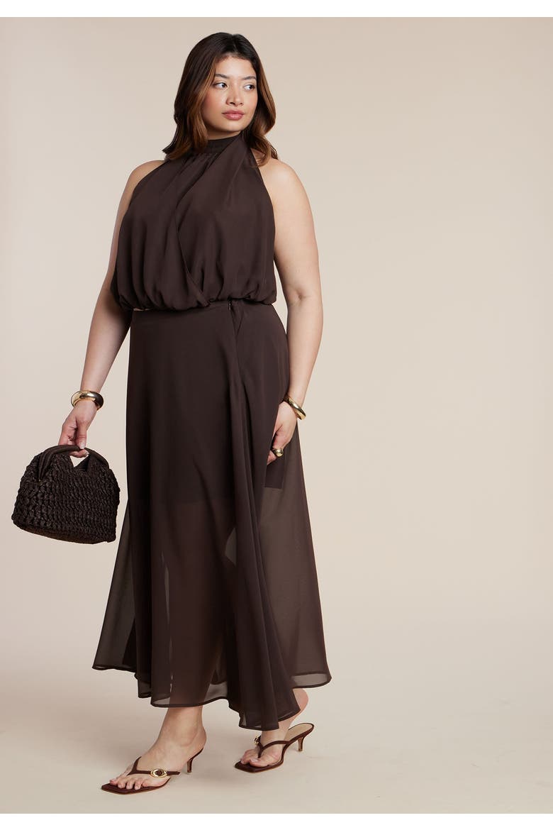 High Neck Bubble Top, Alternate, color, CHICORY COFFEE