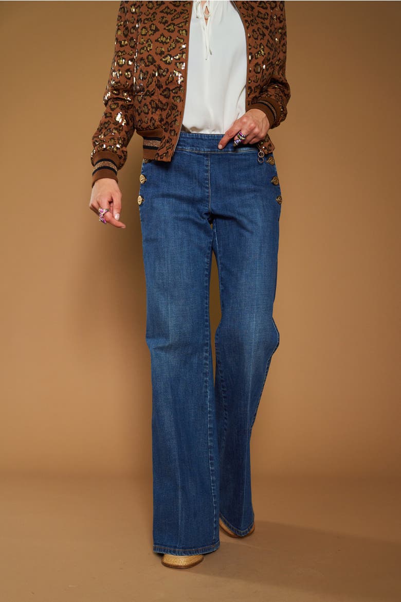 Sailor Jeans With Bootcut, Alternate, color, Blue