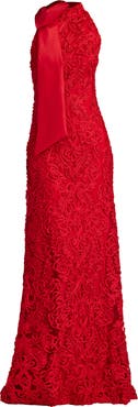Tadashi Shoji Ribbon Bow Sleeveless Gown