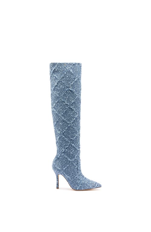 Larroude Kate Slouch Boot In Blue