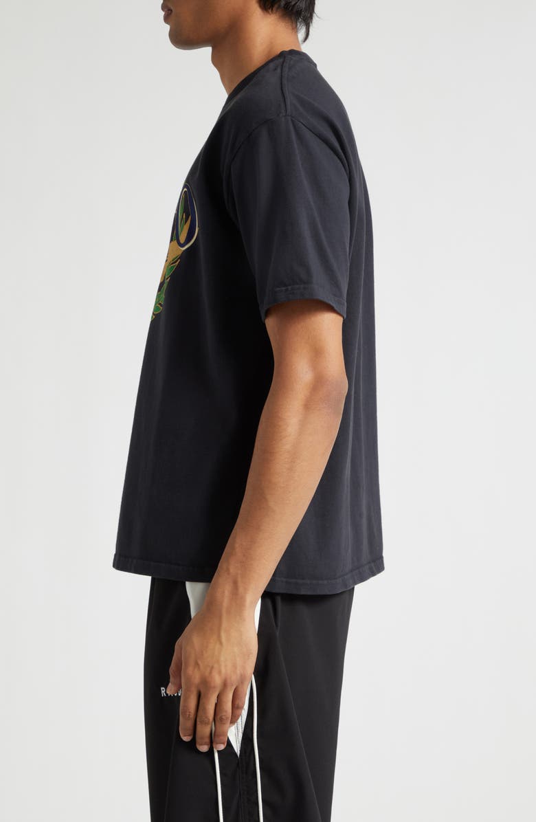 Rhude Montenegro Regatta T-Shirt, Alternate, color, Vintage Black/ Navy/ Green