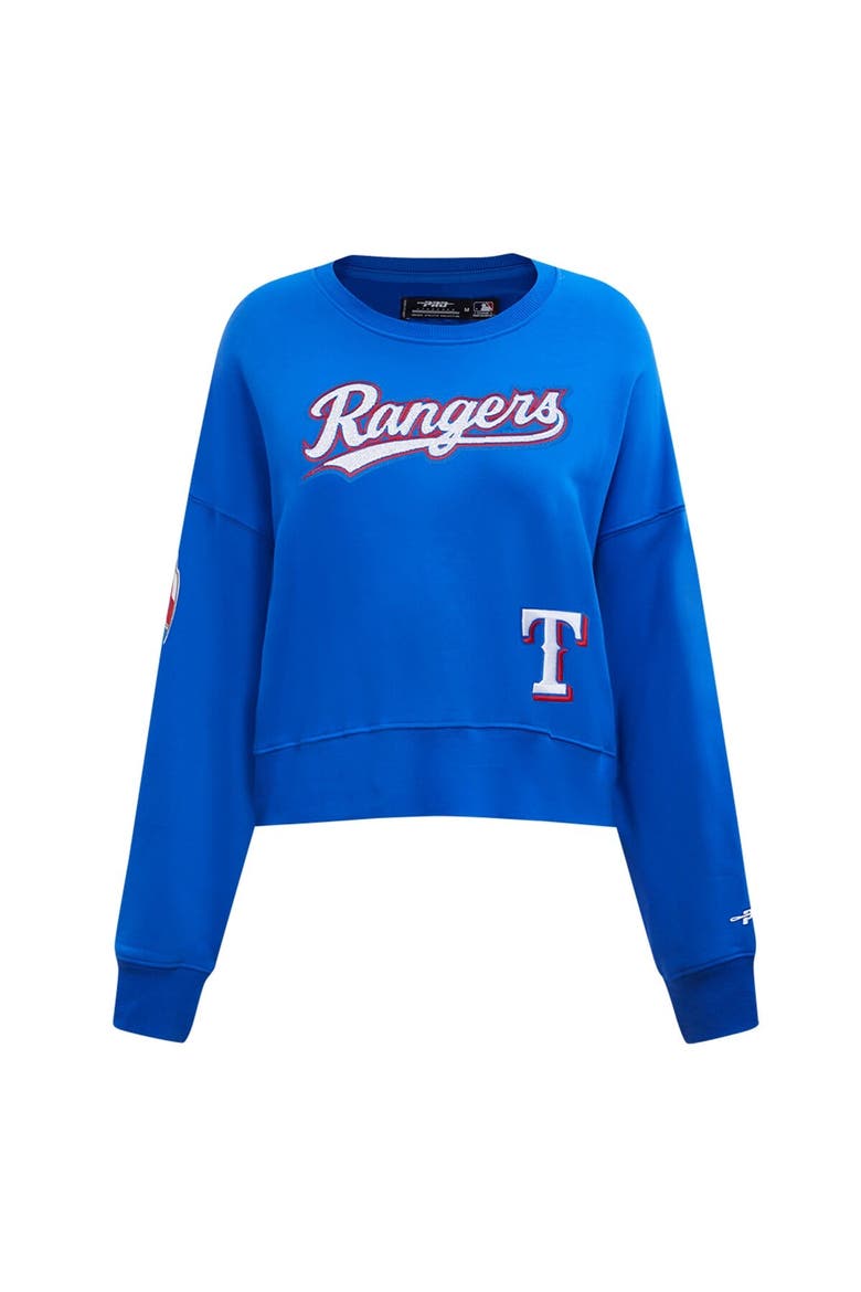 Women's Pro Standard  Royal Texas Rangers Game Day Classics Crewneck Pullover Sweatshirt, Alternate, color, Royal