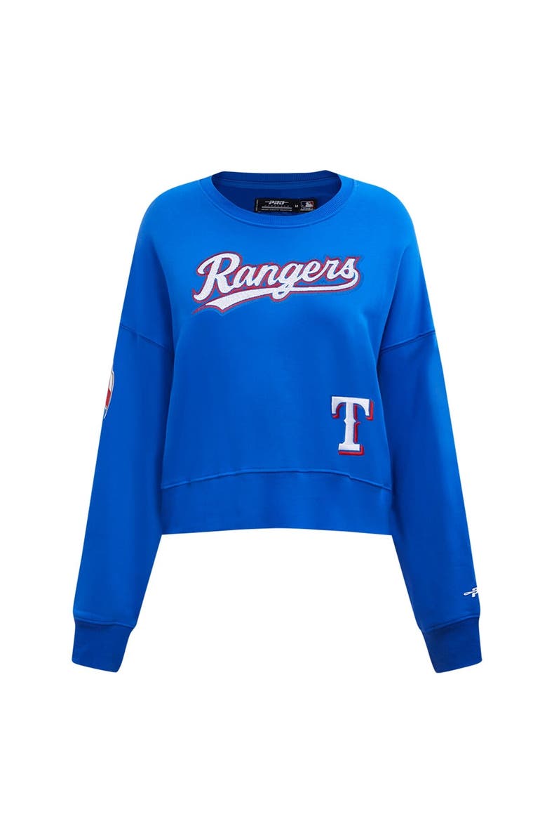 PRO STANDARD Women's Pro Standard Royal Texas Rangers Game Day Classics Crewneck Pullover Sweatshirt, Alternate, color, Royal