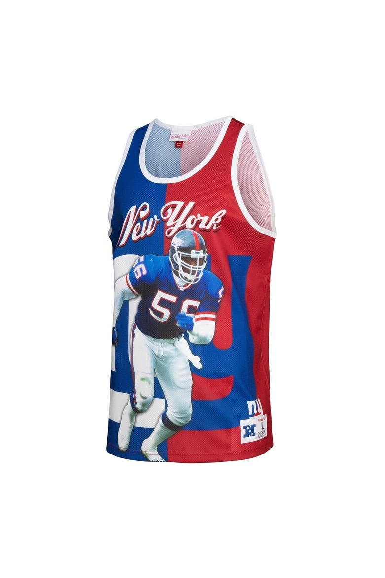 Men's Mitchell & Ness Lawrence Taylor Royal/Red New York Giants Retired Player Graphic Tank Top, Alternate, color, Royal